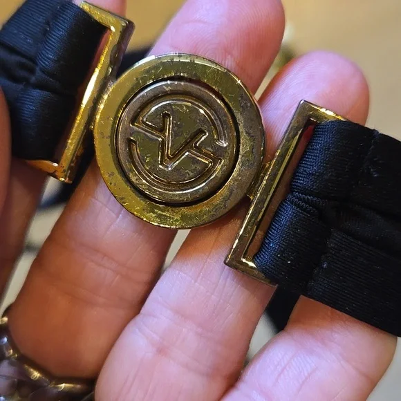 Victoria's Secret Black Tie Bikini Top with Gold Detail - Picture 7 of 8